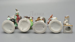 Комплект статуэток «Собачий оркестр», фарфор, Европа, 1-я пол. 20 в.