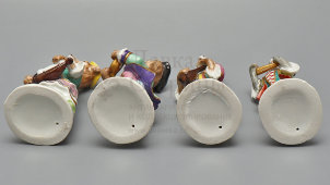 Комплект статуэток «Собачий оркестр», фарфор, Европа, 1-я пол. 20 в.