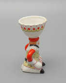 Пашотница, подставка для яйца «Клоун» из сервиза «Клоунада», автор Орлов С. М., фарфор, Вербилки, 1951-54 гг.