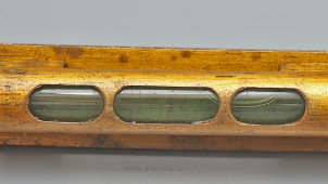 Маленький антикварный строительный уровень, латунь, стекло, Европа, н. 20 в.