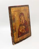 Старинная икона Богоматери «Владимирская», Россия, начало 20 века