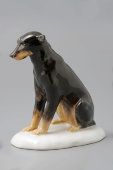 Статуэтка «Собака породы доберман», анималистика ЛФЗ, скульптор Воробьев Б. Я., 1930-е