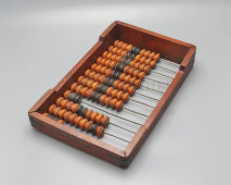 Большие старинные деревянные счеты с декоративными накладками, 1-я треть 20 в., Россия