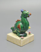 Авторская подписная статуэтка «Дракончик» из серии «Восточный календарь», скульптор Сергеев В. А., Конаково, 1999 г.