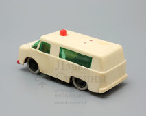 Советская детская игрушка «Автофургон с мигалкой», пластмасса, СССР, 1980-е годы