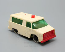 Советская детская игрушка «Автофургон с мигалкой», пластмасса, СССР, 1980-е годы
