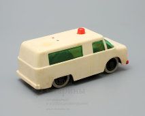 Советская детская игрушка «Автофургон с мигалкой», пластмасса, 1980-е годы