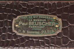 Старинный французский портативный патефон Paul Beuscher, Париж, 1930-е