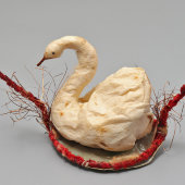 Ватная игрушка для елки «Лебедь на пруду», 1930-40 гг.