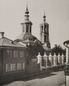 Старинная фотогравюра «Церковь Панкратия Чудотворца близ Сретенки», фирма «Шерер, Набгольц и Ко», Москва, 1881 г.