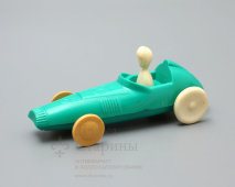 Советская детская игрушка «Гоночная машинка», пластмасса, СССР, 1980-е годы