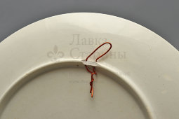 Настенная декоративная агитационная тарелка «Рабочий класс», фаянс, Песоченская фабрика, 1926 г.