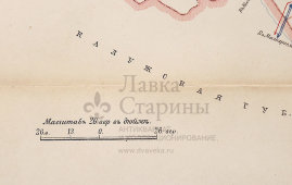 Старинная почтово-телеграфная карта Московской губернии, картографич. зав. П. Ф. Петш, Санкт-Петербург, 1900-е