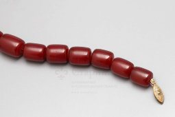 Красные дамские бусы, бакелит, СССР, 1950-60 гг.