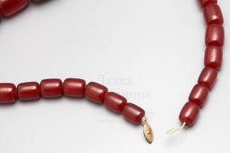 Красные дамские бусы, бакелит, СССР, 1950-60 гг.