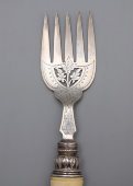 Антикварный сервировочный набор, серебро 925 пр., серебрение, кость, Англия, 1887-88 гг.
