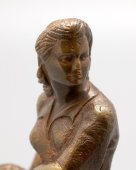 Советская скульптура «Волейболистка», бронза, 1950-60 гг.