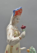 Фигурка «Хозяйка медной горы», скульптор Кожин П. М., фарфор, Дулево, 1956 г.