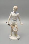 Статуэтка «Теннисист», фарфоровая мануфактура Wagner&Apel, ГДР, 1951-74 гг.