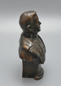 Настольный бюст немецкого генерала-фельдмаршала фон Гинденбурга, скульптор Отто Шмидт-Хофер, шпиатр, Европа, 1910-е