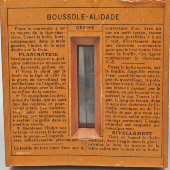 Антикварный военный компас-алидада «Система генерала Пенье» в деревянном корпусе, Франция, 1897 г.
