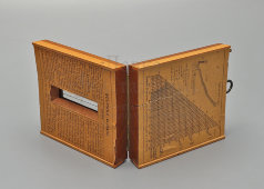 Антикварный военный компас-алидада «Система генерала Пенье» в деревянном корпусе, Франция, 1897 г.