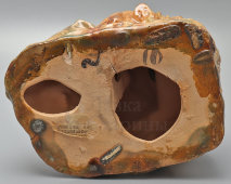 Статуэтка «Механизатор» (Тракторист), скульптор Боголюбов В. Я., керамика, Гжельский керамический завод, 1960-е