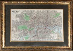 Старинная карта-план Лондона на английском языке (Reynolds