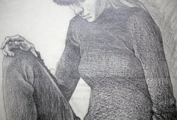 Картина карандашом «После тренировки»