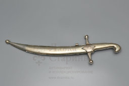 Сувенирный кавказский кинжал, ручная работа, мельхиор, скань, СССР, 1970-80 гг.