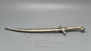 Сувенирный кавказский кинжал, ручная работа, мельхиор, скань, СССР, 1970-80 гг.