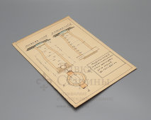 Схема кирпичного канализационного колодца для труб d = 150-600 мм, бумага, СССР, 1950-60 гг.