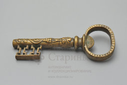 Винтажный декоративный штопор с виноградной лозой «Ключ от города София», бронза, Болгария, сер. 20 в.