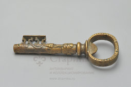 Винтажный декоративный штопор с виноградной лозой «Ключ от города София», бронза, Болгария, сер. 20 в.
