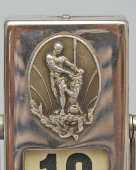 Советский «вечный» настольный перекидной календарь «Самсон раздирающий пасть льву», Ленинград, 1960-80 гг.