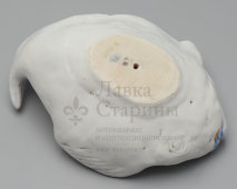 Винтажная пепельница «Рыба», скульптор А. В. Щекатихина-Потоцкая, фарфор, ЛФЗ, 1940-е