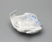 Винтажная пепельница «Рыба», скульптор А. В. Щекатихина-Потоцкая, фарфор, ЛФЗ, 1940-е