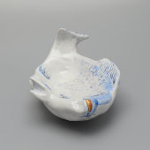 Винтажная пепельница «Рыба», скульптор А. В. Щекатихина-Потоцкая, фарфор, ЛФЗ, 1940-е