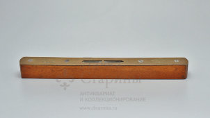 Старинный строительный уровень, дерево, латунь, компания братьев Томас (Thomas Brothers), Лондон, нач. 20 в.