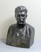 Большой керамический бюст «И. В. Сталин», скульптор Яковлев Б. И., терракота, Всекохудожник, 1930-40 гг.
