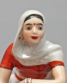 Статуэтка «Индианка», скульптор Жникруп О. Л.,​ фарфор, Киевский ЭКХЗ, 1955-62 гг.