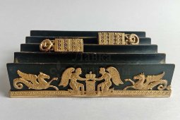 Антикварный бронзовый письменный прибор в стиле ампир, 8 предметов, Франция, кон. 19 в.