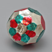 Советская новогодняя игрушка для елки «Шарик с гранями», 1950-60 гг.