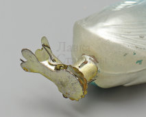 Советская ёлочная игрушка на прищепке «Царевна Лебедь в зеленом платье», стекло, Москва, 1950-е