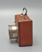 Старинный армейский солдатский электрический фонарик периода Первой мировой войны, деревянный корпус, Россия, 1910-е