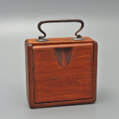 Старинный армейский солдатский электрический фонарик периода Первой мировой войны, деревянный корпус, Россия, 1910-е