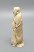 Восточная статуэтка «Хотейшо» (японский Дед Мороз), окимоно, кость, Япония, 19 в.