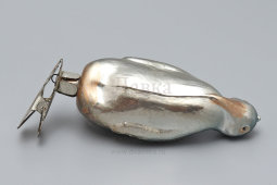 Советская ёлочная игрушка «Пингвин перламутровый», стекло, Москва, 1950-е