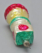 Винтажная советская игрушка для ёлки «Маяк», стекло, 1980-е