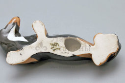 Статуэтка «Собака породы такса​», скульптор Воробьев Б. Я., фарфор, анималистика ЛФЗ, марка серп и молот, 1930-е